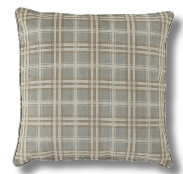 20' in White & Light Green Plaid Pillow