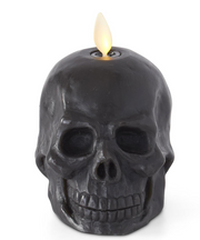 Black Wax Skull Luminara Indoor Candle