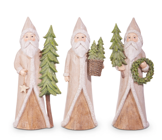 10.25" Natural Santa with Tree
