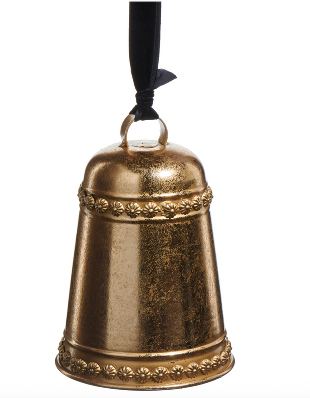 7" Gold Bell Ornament