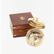 Brass Compass With Mirror