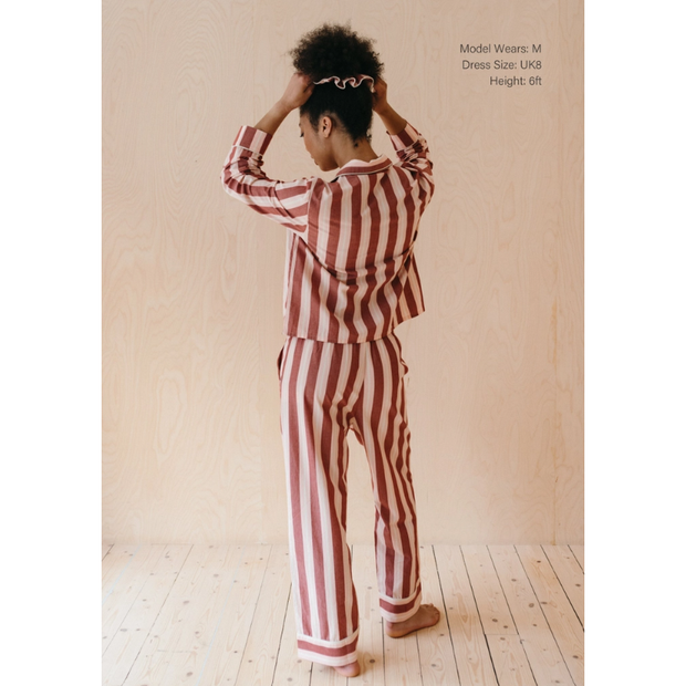 Cotton Pyjamas in Red Stripe