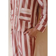 Cotton Pyjamas in Red Stripe