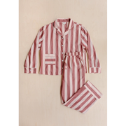 Cotton Pajamas in Red Stripe