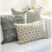 Hera Celadon Moss Linen Pillow - 14"x22"