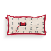 Plaid Countdown To Christmas Pillow