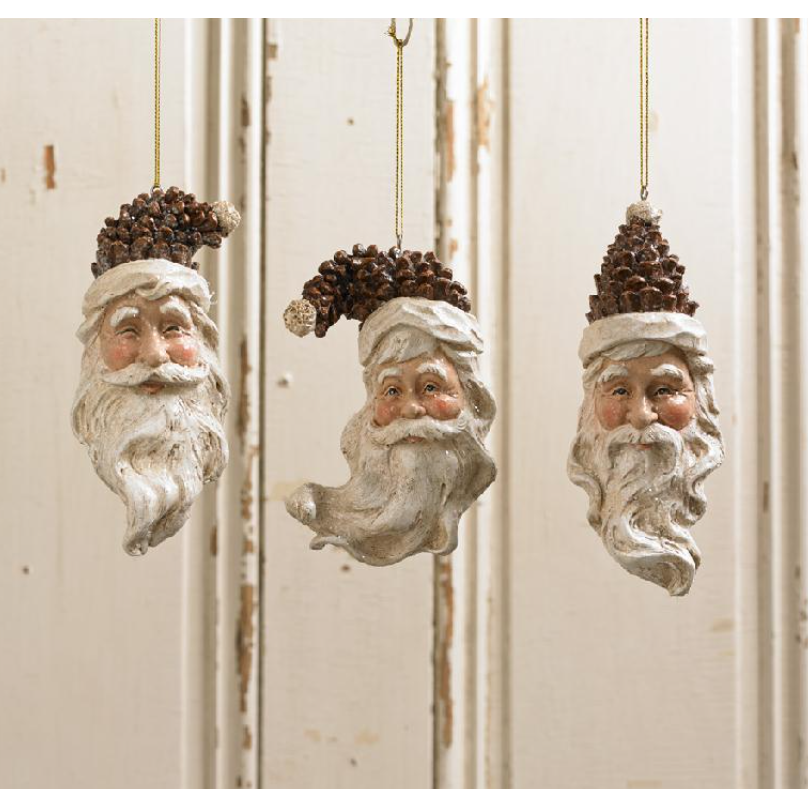 Pinecone Santa Head Ornament