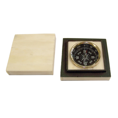 Compass Bone Box with Lid