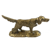 6" Solid Brass Pointer Dog Paperweight