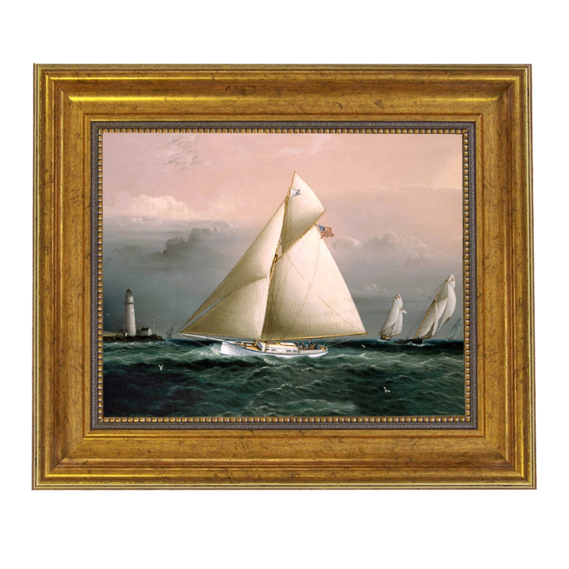 Chiquita Racing Off Boston Lighthouse Framed Painting Print - 5