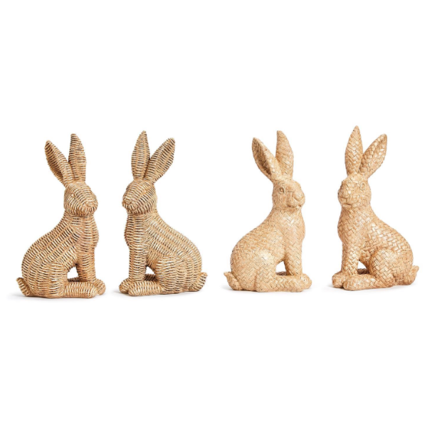 Rattan Weave Pattern Easter Bunnies Assorted