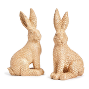 Rattan Weave Pattern Easter Bunnies Assorted