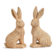 Rattan Weave Pattern Easter Bunnies Assorted