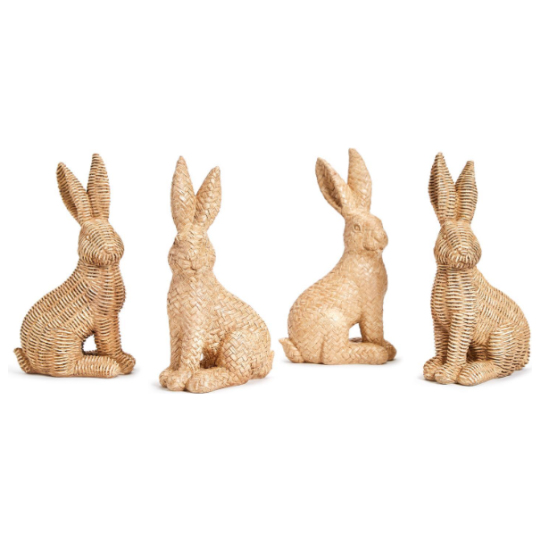 Rattan Weave Pattern Easter Bunnies Assorted