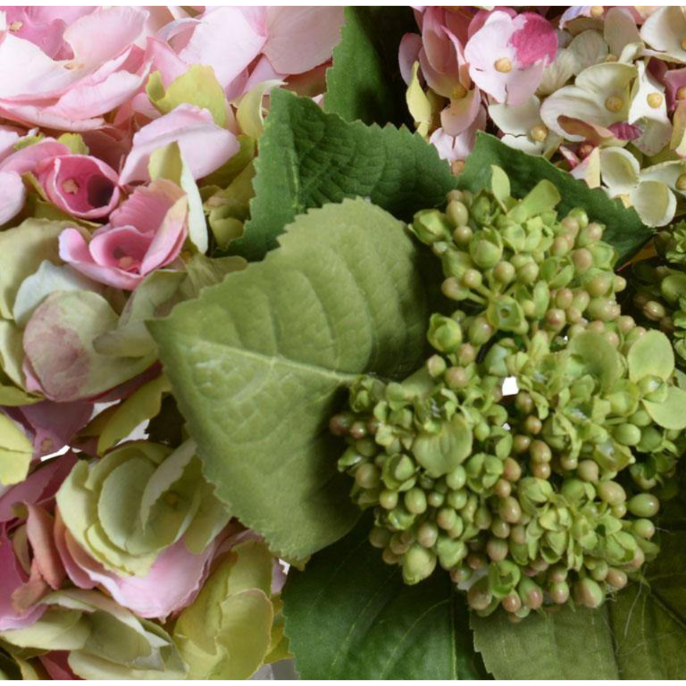 Pink Hydrangea Arrangement in Glass 12