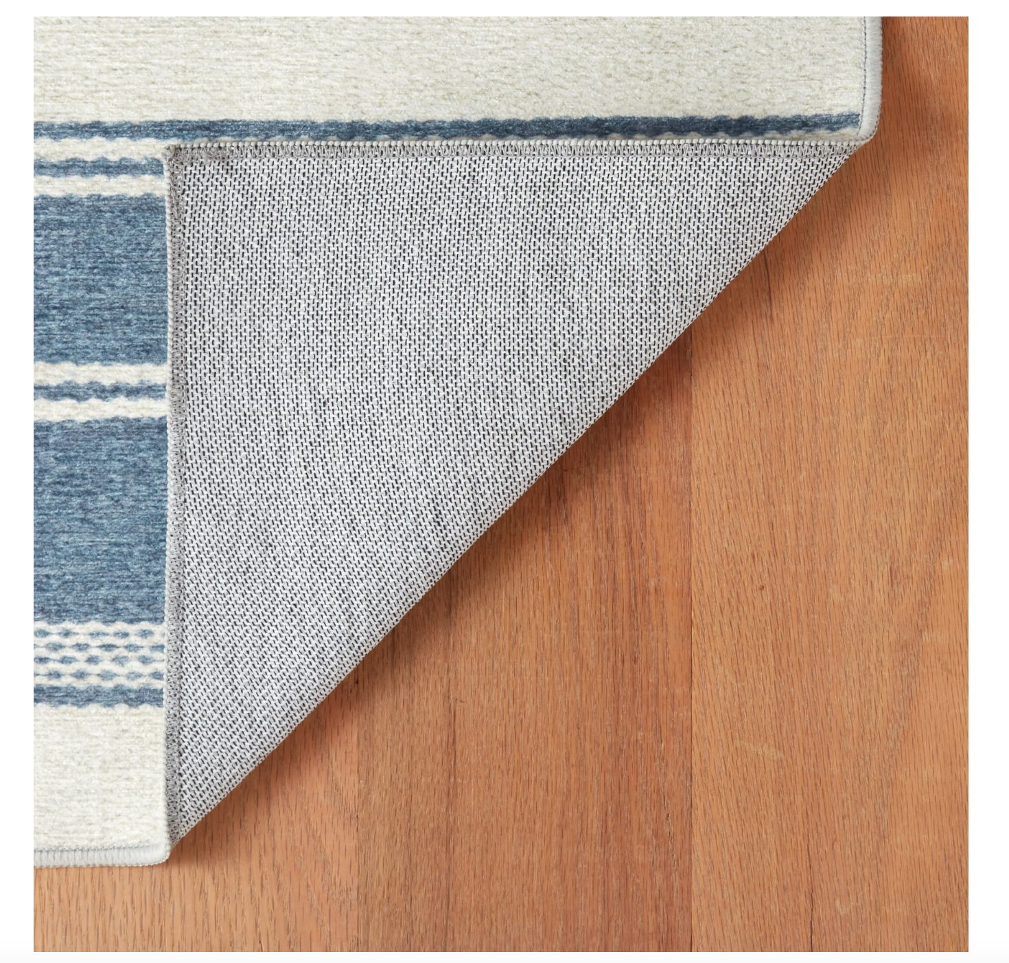 Bowman Stripe Blue Washable Rug