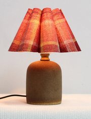 Scalloped Red Plaid Mini Lamp