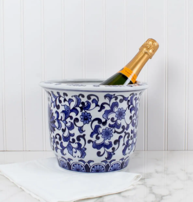 Blue Chinoiserie Planter -Small