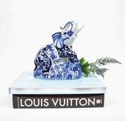 Blue Chinoiserie Decorative Elephant