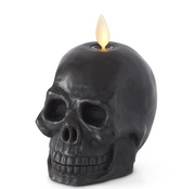 Black Wax Skull Luminara Indoor Candle