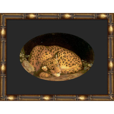 Sleeping Leopard - 17.5"W x 13.5"H