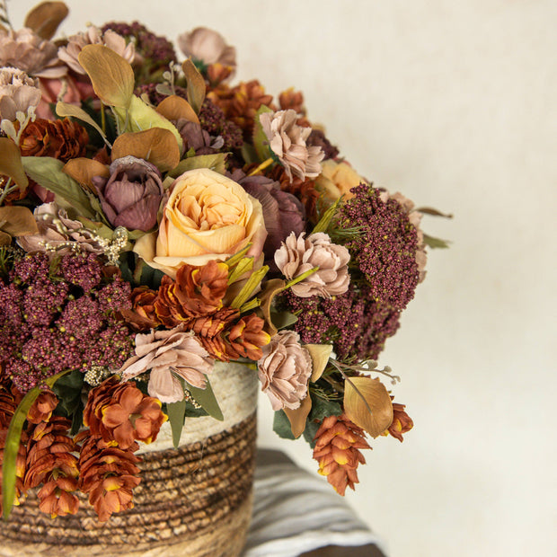 14" MAUVE YELLOW ROSE BUNDLE