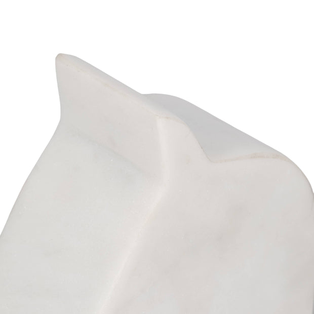 S/2- White Marble Horse Head Bookends