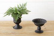 Mini Fluted Black Urn