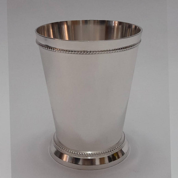 White Silver Brass Mint Julep Cup