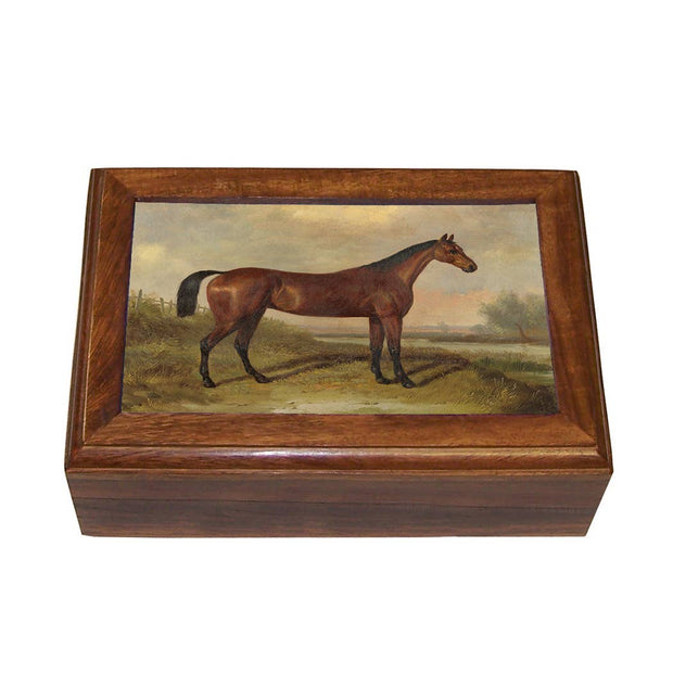 Hunter In A Landscape Decorative Solid Wood Trinket Boxes