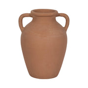 Brown Ceramic With Handles Decorative Vase