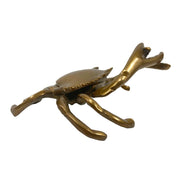 6" Antiqued Brass Blue Crab Paperweight