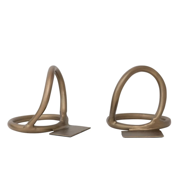 S/2 - Metal Abstract Bookends