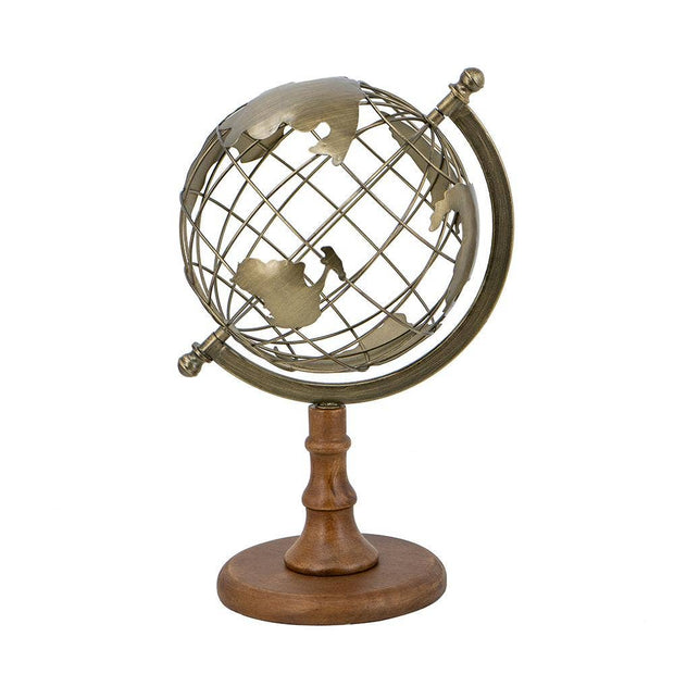 Openwork Iron Globe Sculpture