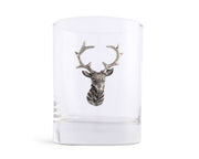 Elk Head Double Old Fashion Bar Glass
