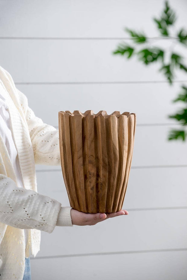 Teak Vase