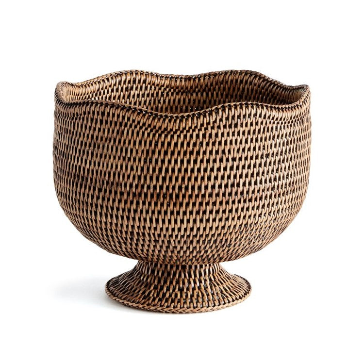 Burma Rattan Footed Cachepot