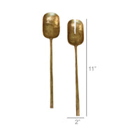 Hayes Salad Servers - Brass