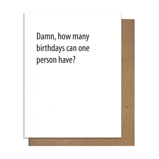How Many- Birthday Card