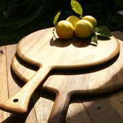 Acacia Round Board with Handle - Large