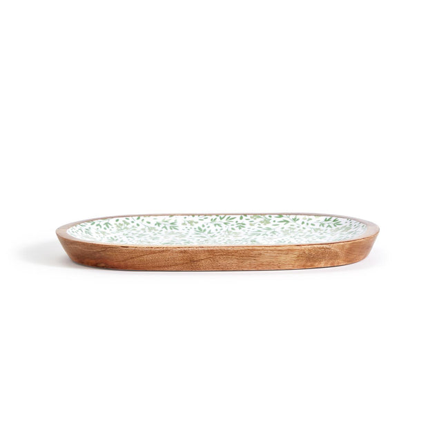 Kim Hand-Crafted Wood Oval Platter