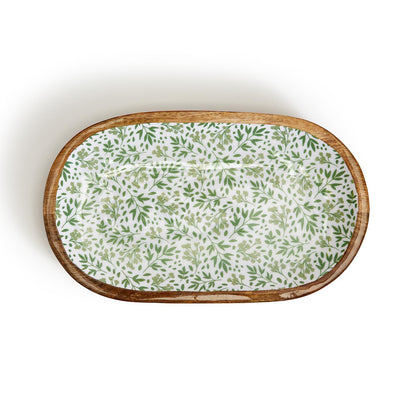 Kim Hand-Crafted Wood Oval Platter