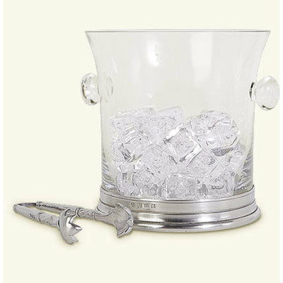 Lucia Ice Bucket w/Handles and Tongs Set