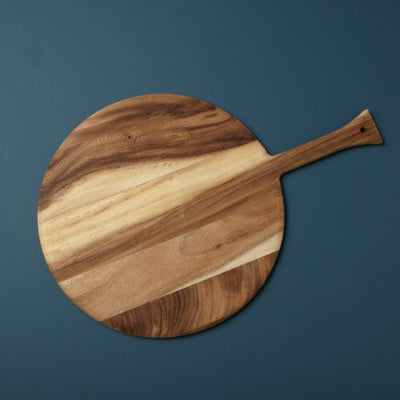 Acacia Round Board with Handle - Large