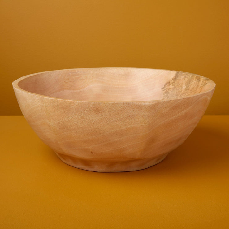 Kiln Mango Wood Curved Bowl - Large