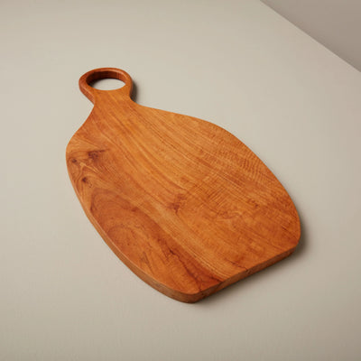 Teak Oval Board with Handle - Large