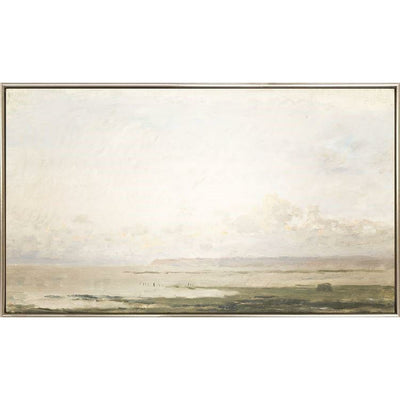 Beach at Ebb Tide - Framed Canvas