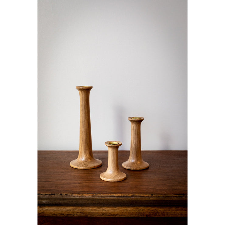 Paige Candle Holder - Oak