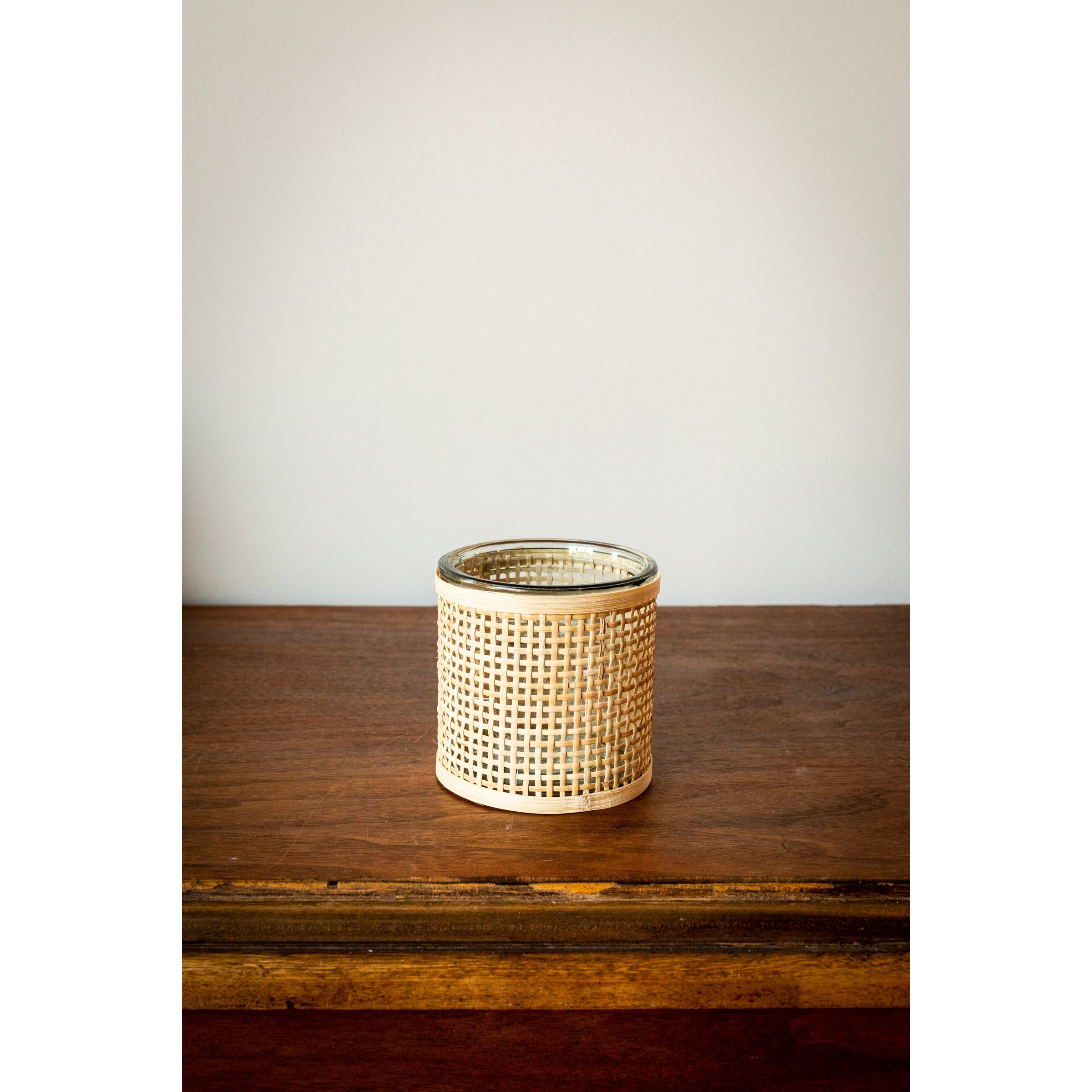 Reggie Weaved Rattan Candle holder