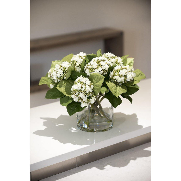 Green & White Hydrangea Bud Arrangement - Small